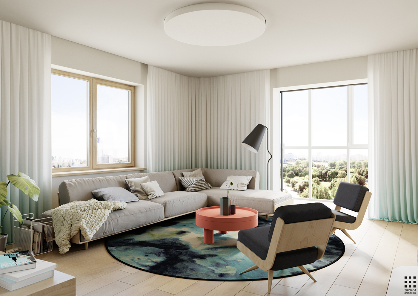 Interior design，Russia，92 square meters，