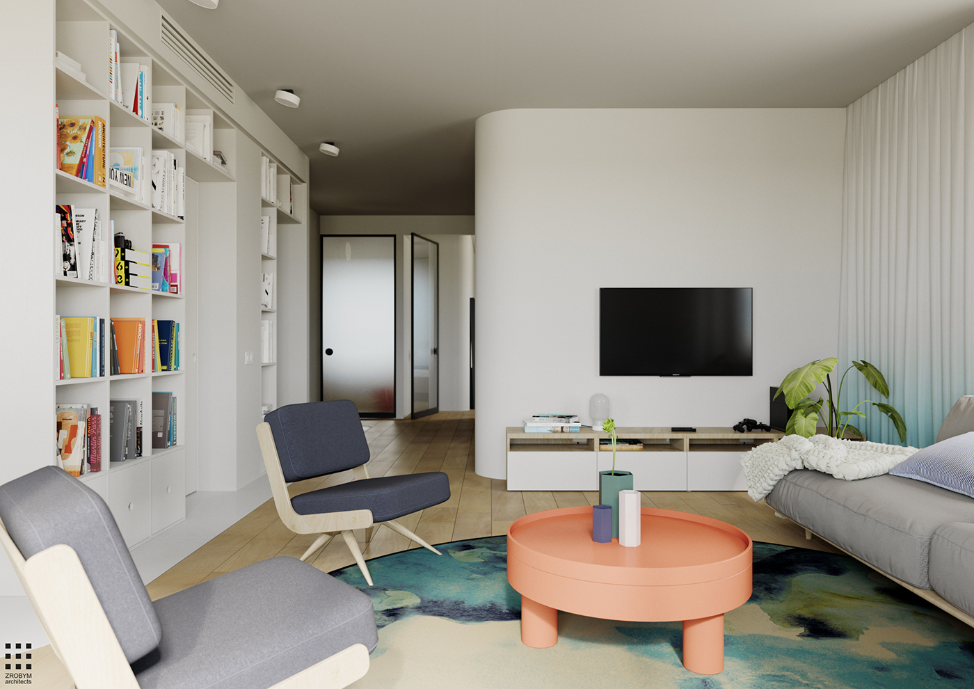 Interior design，Russia，92 square meters，