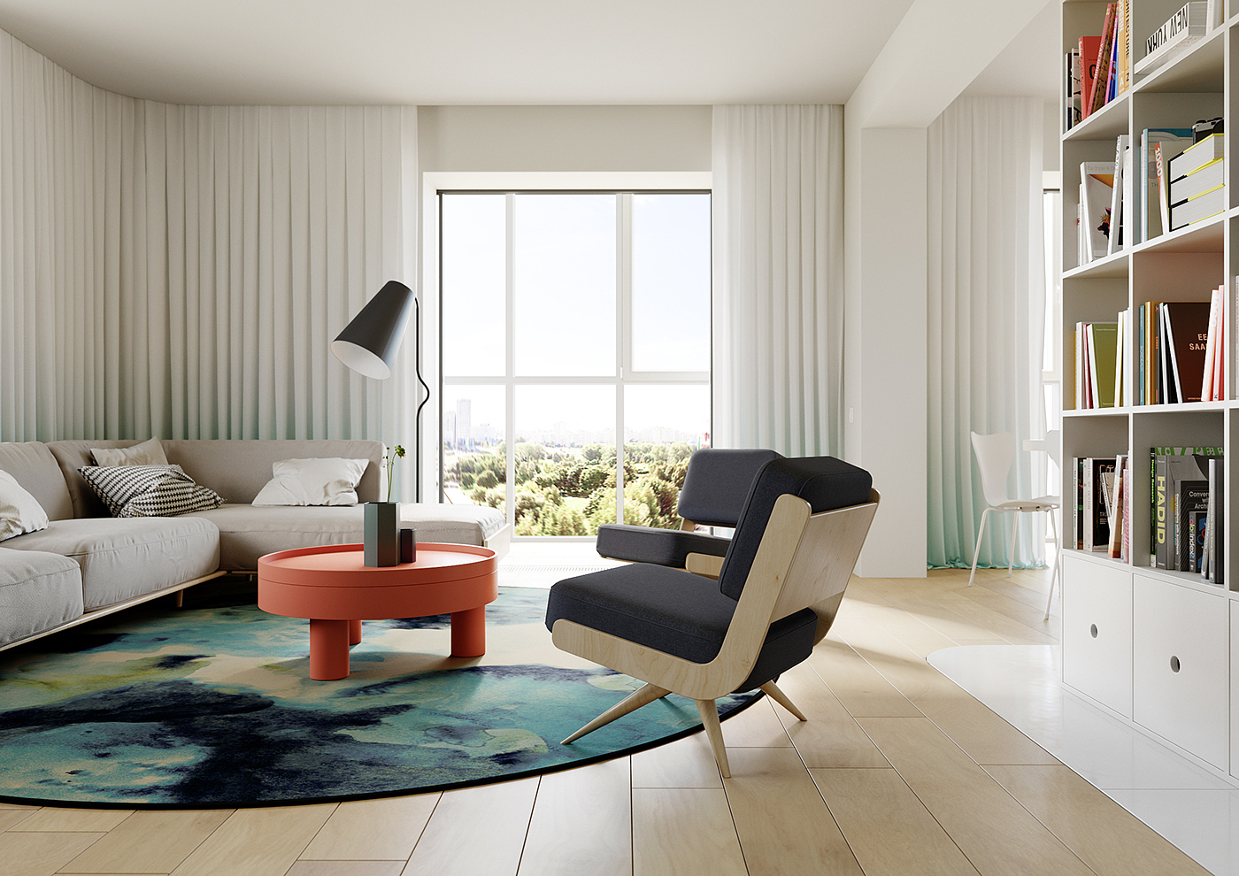 Interior design，Russia，92 square meters，