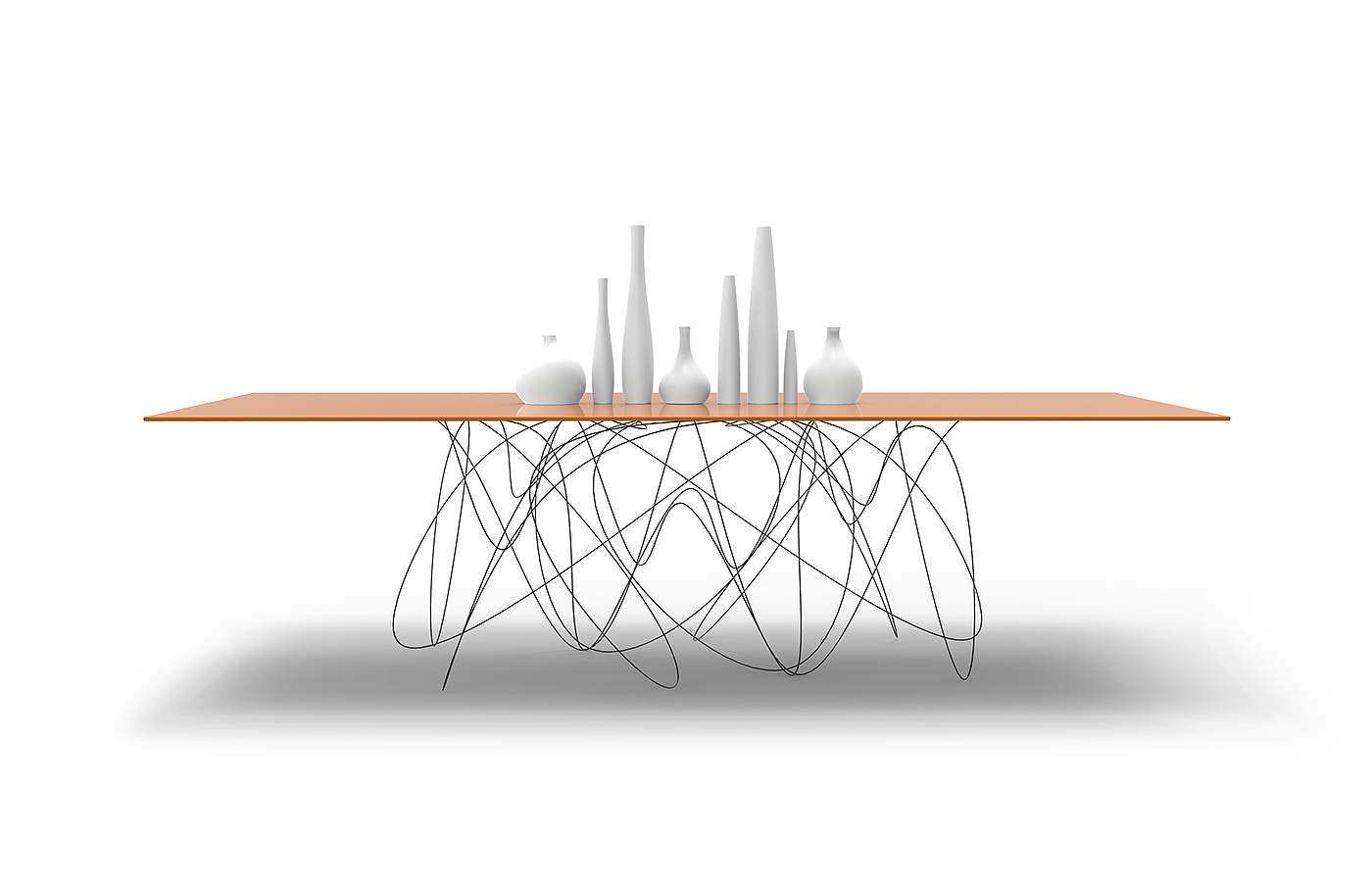 Quantum，Jason Phillips，Powder coating，steel wire，table，Table，Home Furnishing，