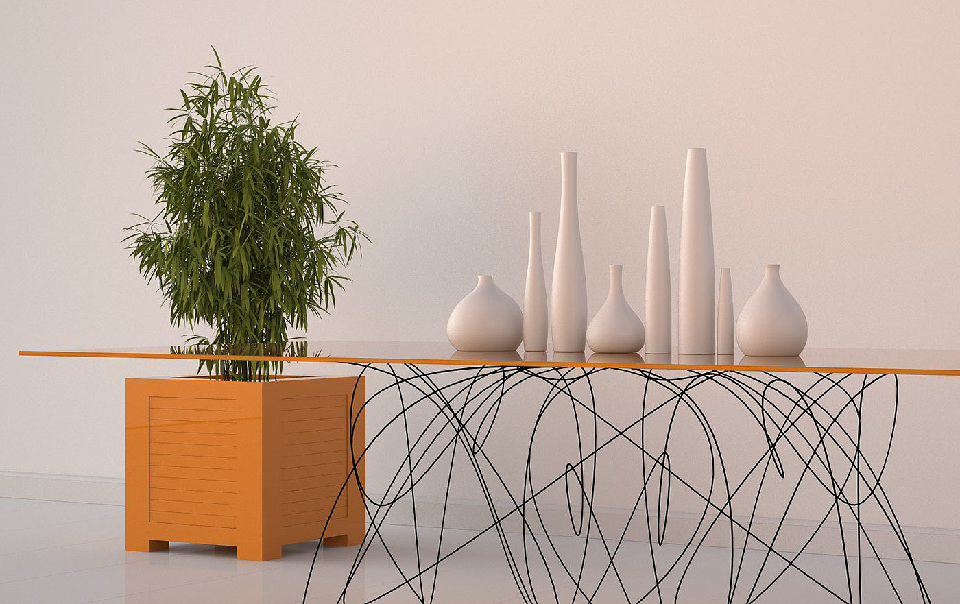 Quantum，Jason Phillips，Powder coating，steel wire，table，Table，Home Furnishing，
