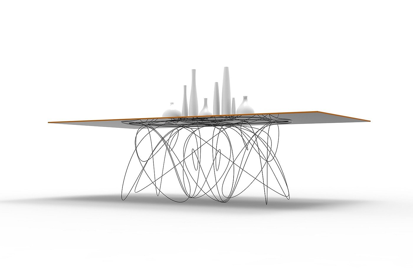 Quantum，Jason Phillips，Powder coating，steel wire，table，Table，Home Furnishing，