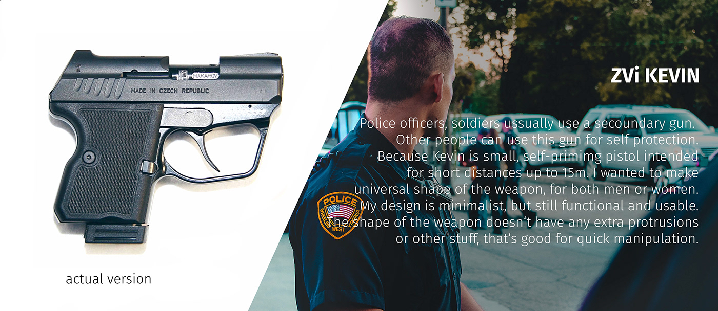 Game design，conceptual design，SELF-DEFENCE，Pistol，