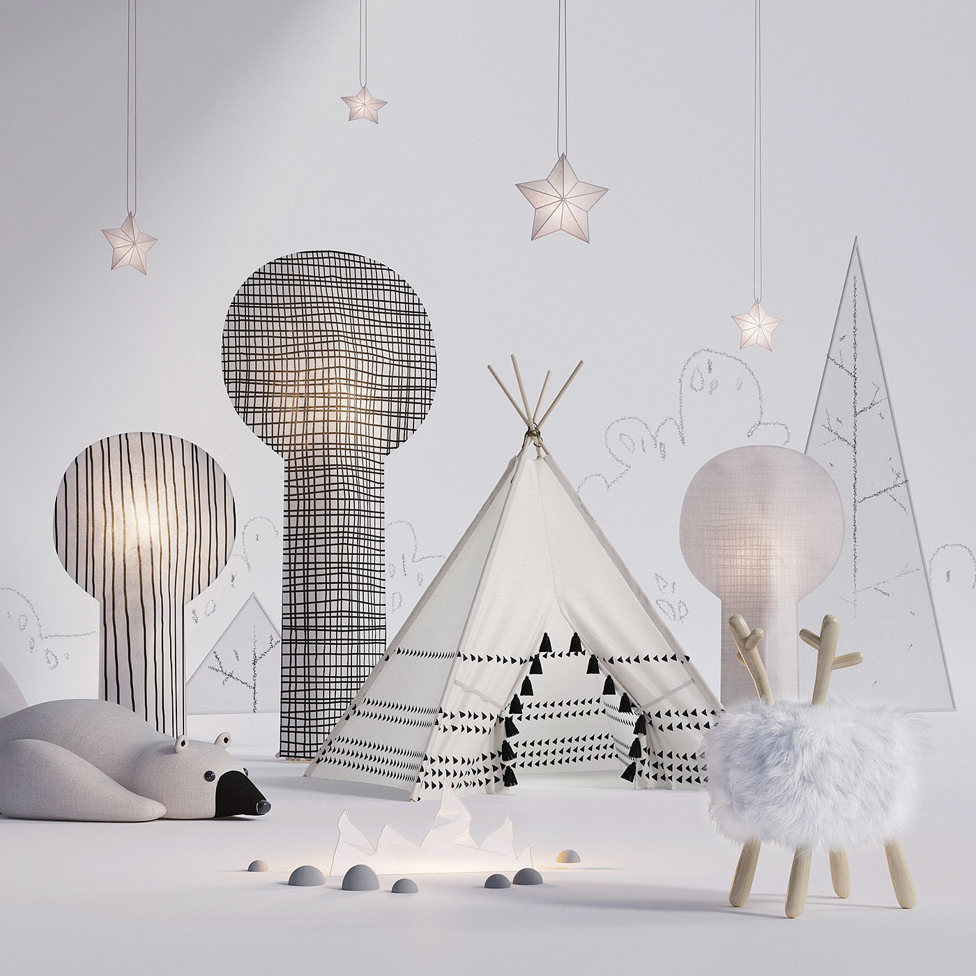 dream，Childlike interest，Children's world，Interior design，