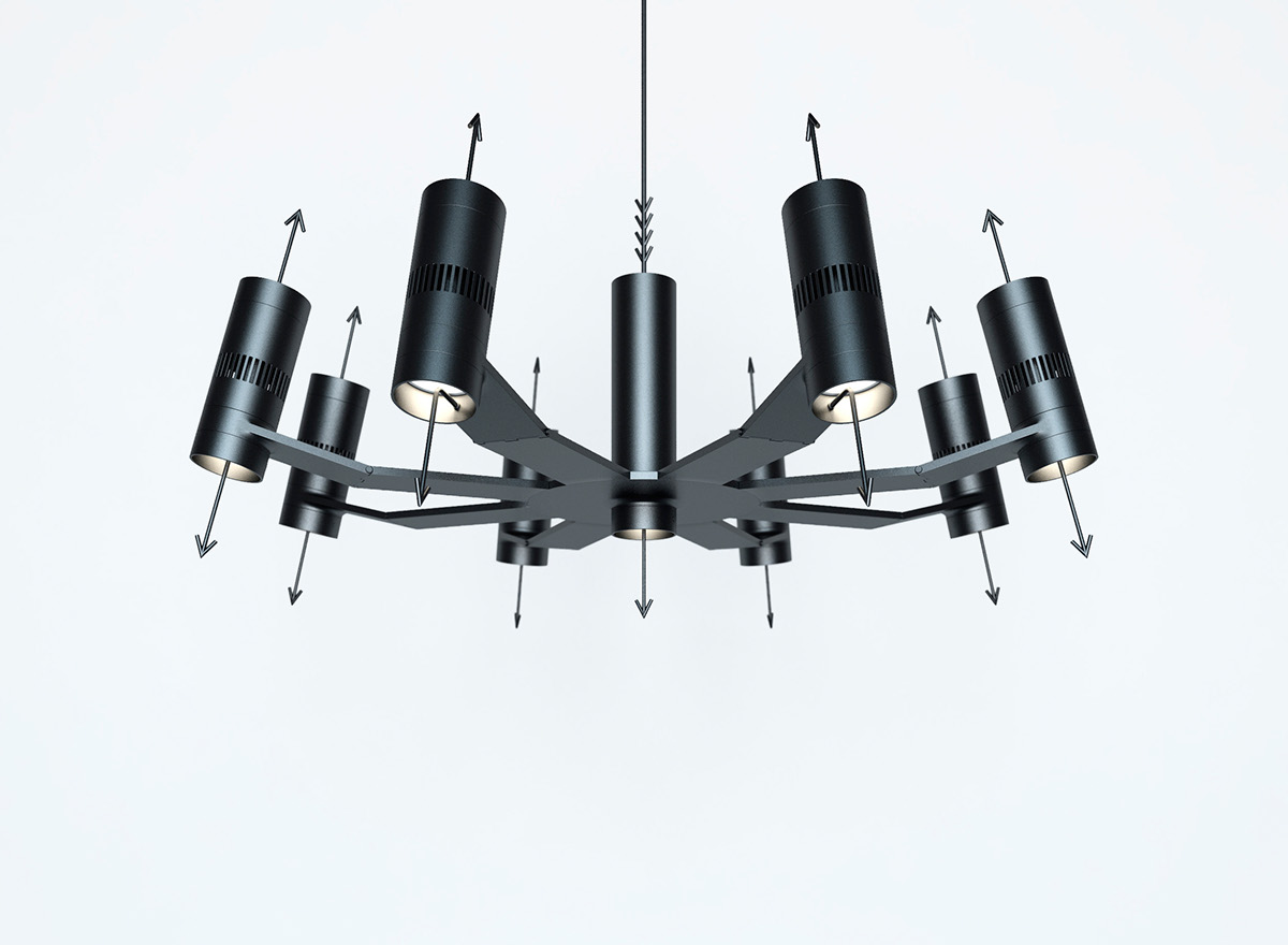 Aluminium，a chandelier，lamps and lanterns，