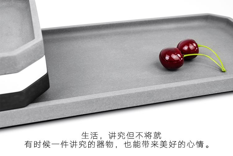 Cement tray，Storage tray，Creative decorative plate，New Chinese tea tray，