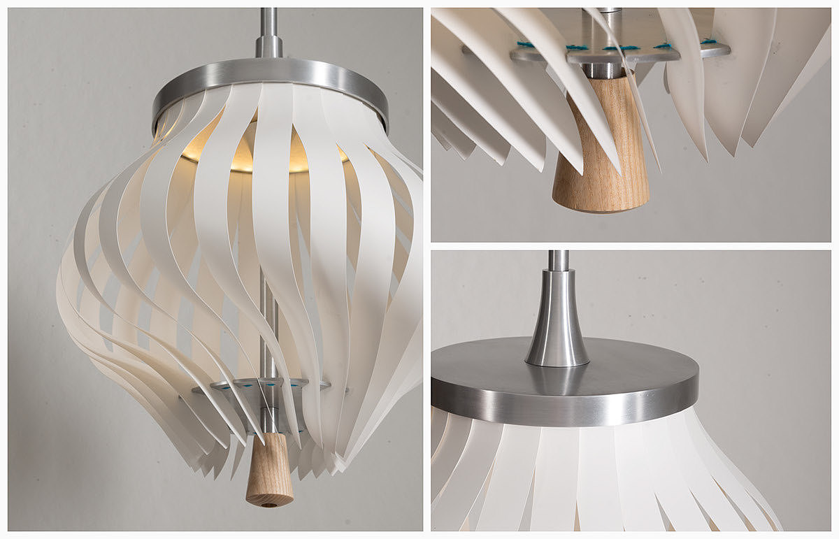 a chandelier，concise，Wood torsion，Control light，grace，romantic，