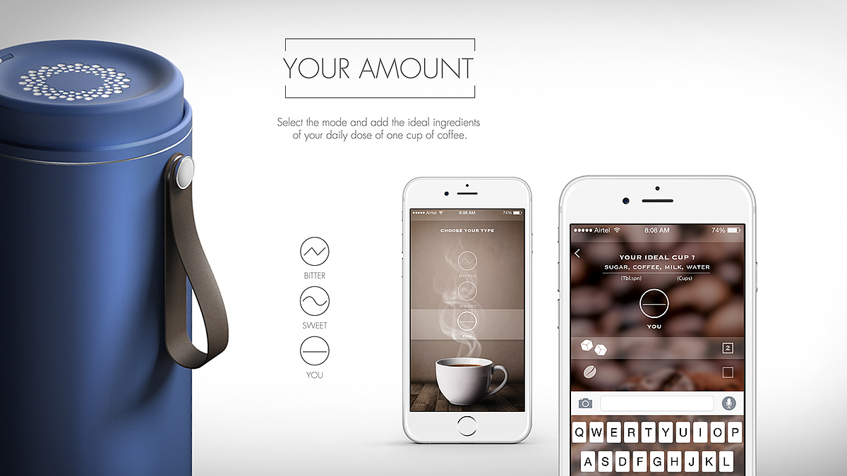 coffee cup，vacuum cup，Intelligent products，