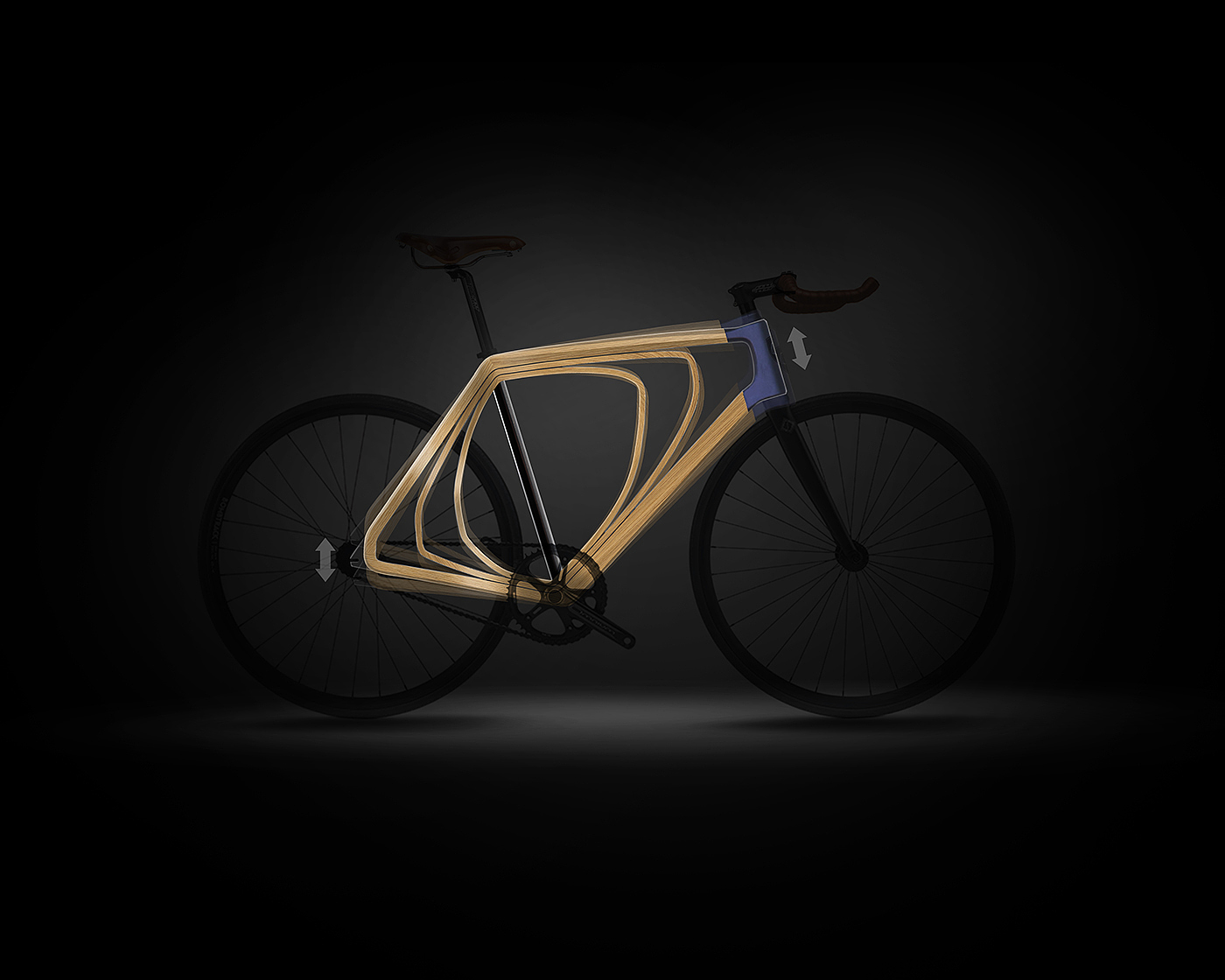 conceptual design，vehicle，Wooden bicycle，Minimalism，