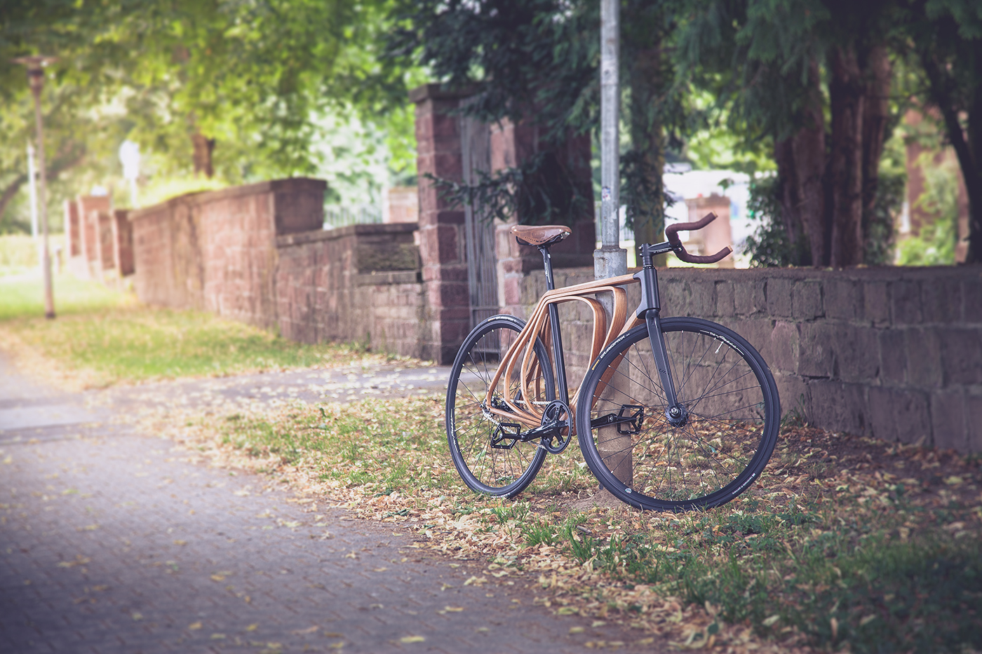conceptual design，vehicle，Wooden bicycle，Minimalism，