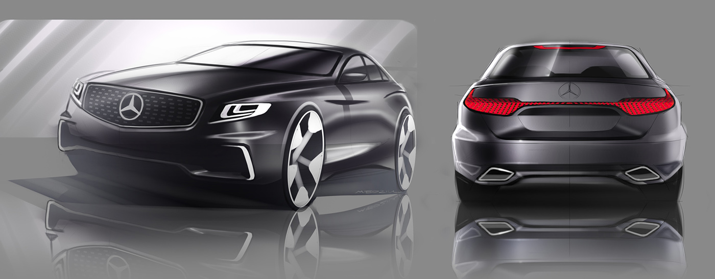 sketch，traffic，vehicle，automobile，Konrad Cholewka，