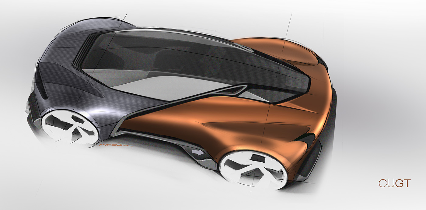 sketch，traffic，vehicle，automobile，Konrad Cholewka，