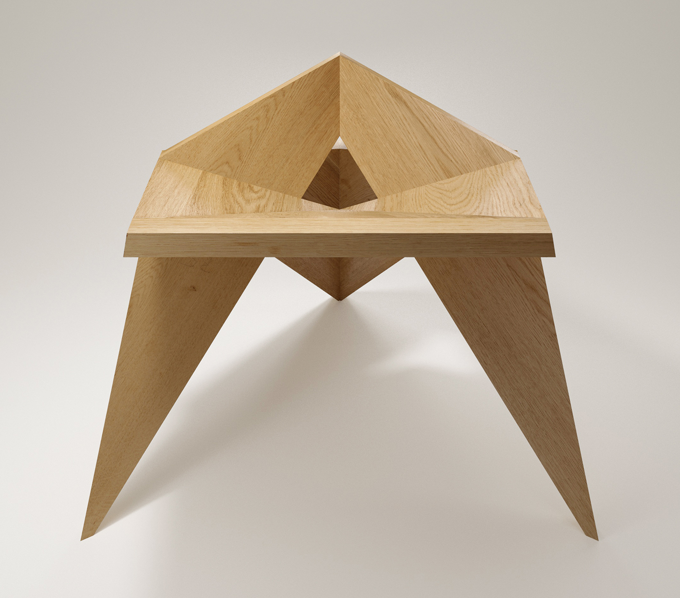 Matej Stefanac，stool，Home Furnishing，wooden ，chair，Alone in Kyoto，3D vision，