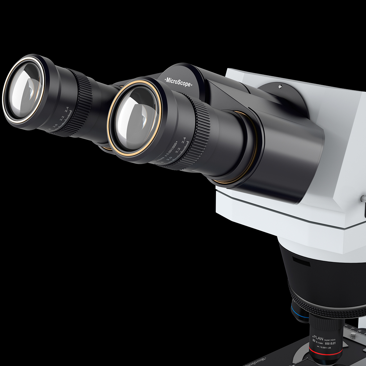 Microscope，3D model，industrial design，