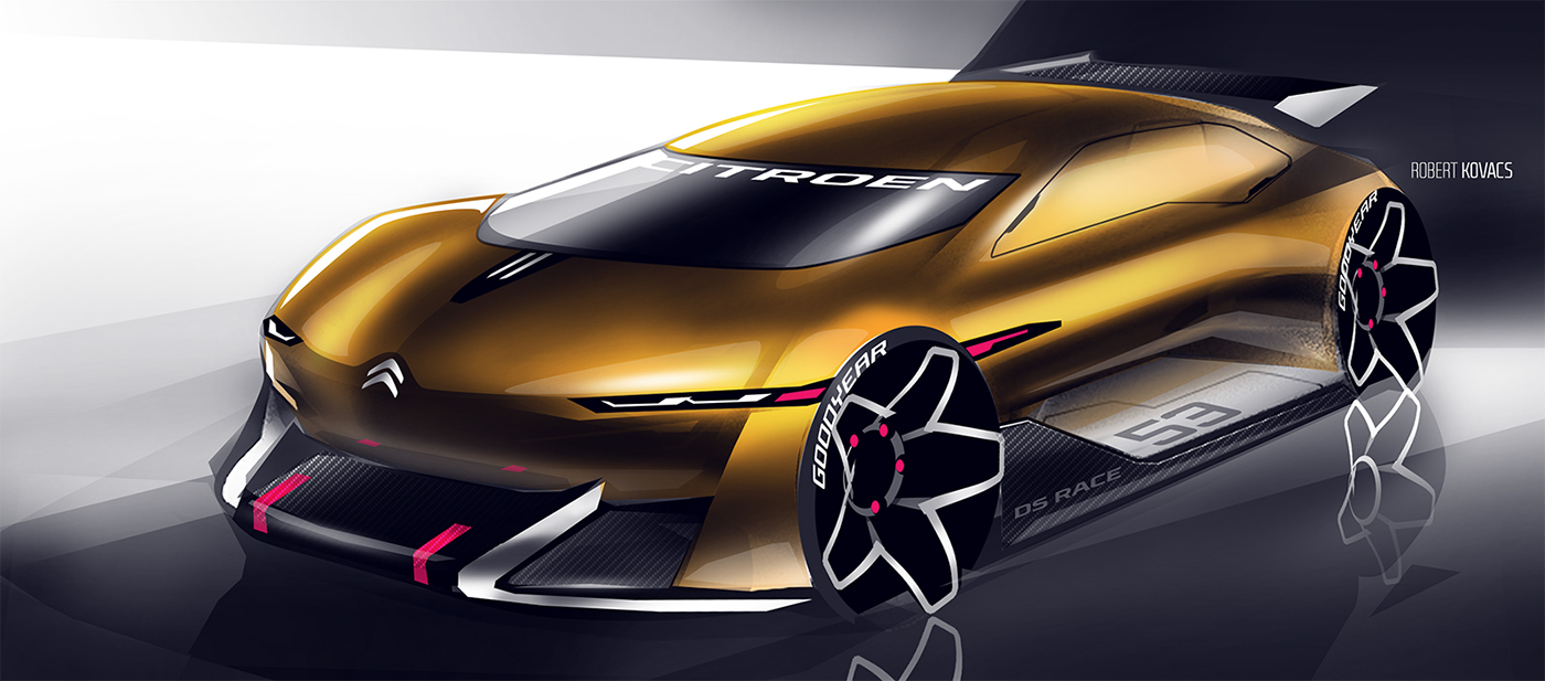 Hand drawn，sketch，automobile，design sketch，