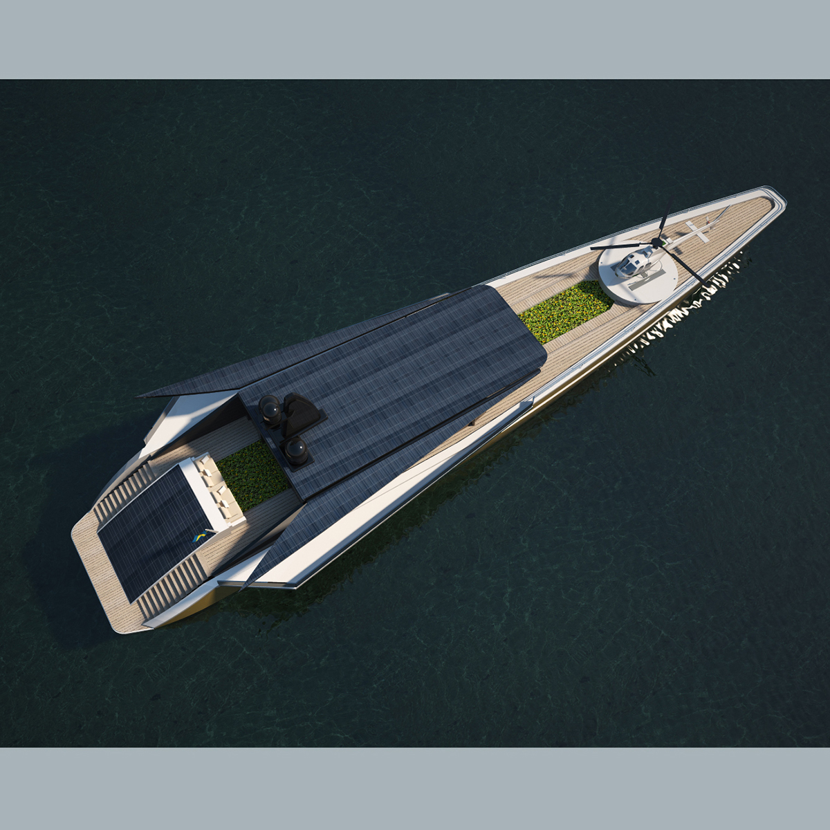 solar energy，concept，yacht，