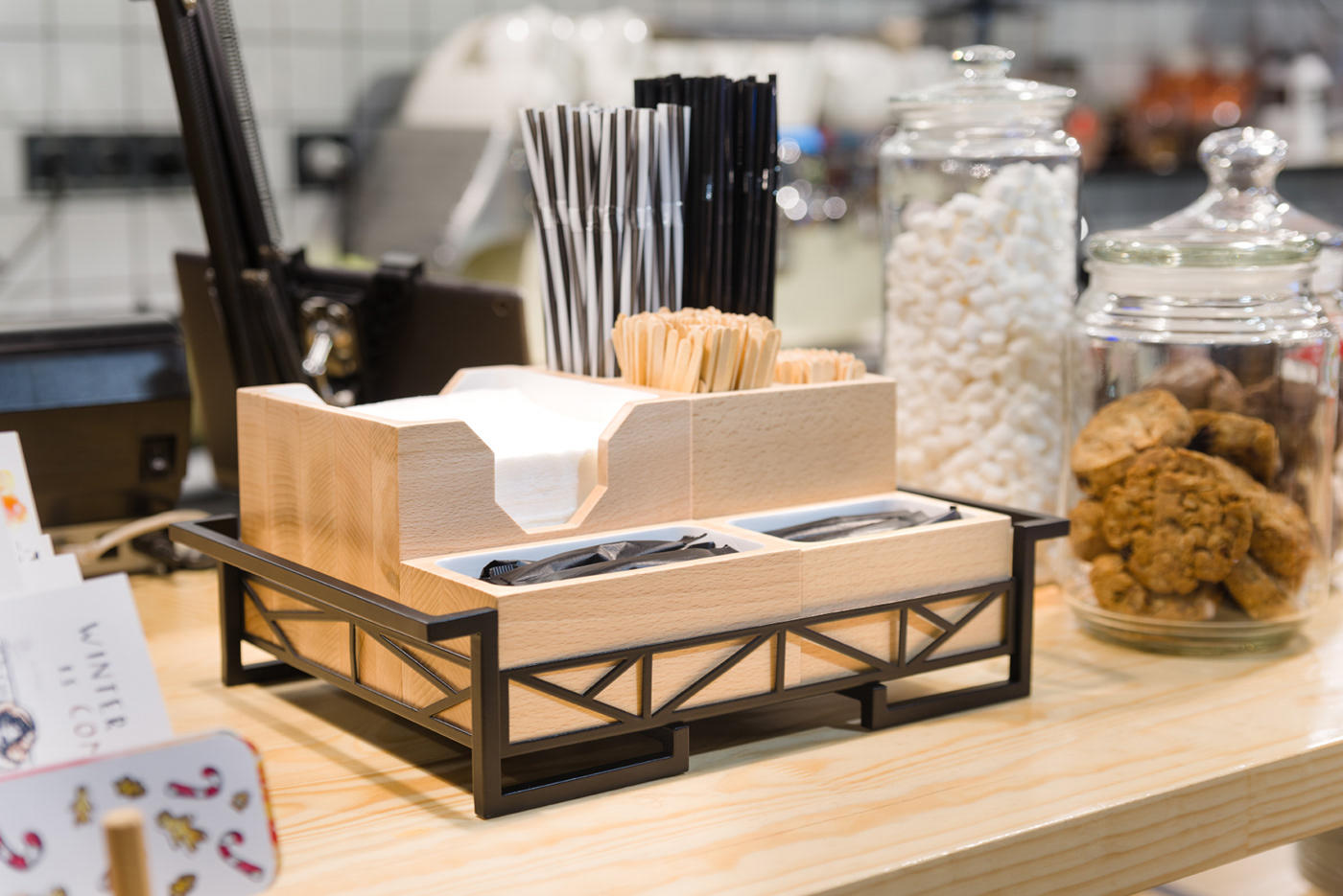 Coffee rack，storage box，Central European style，