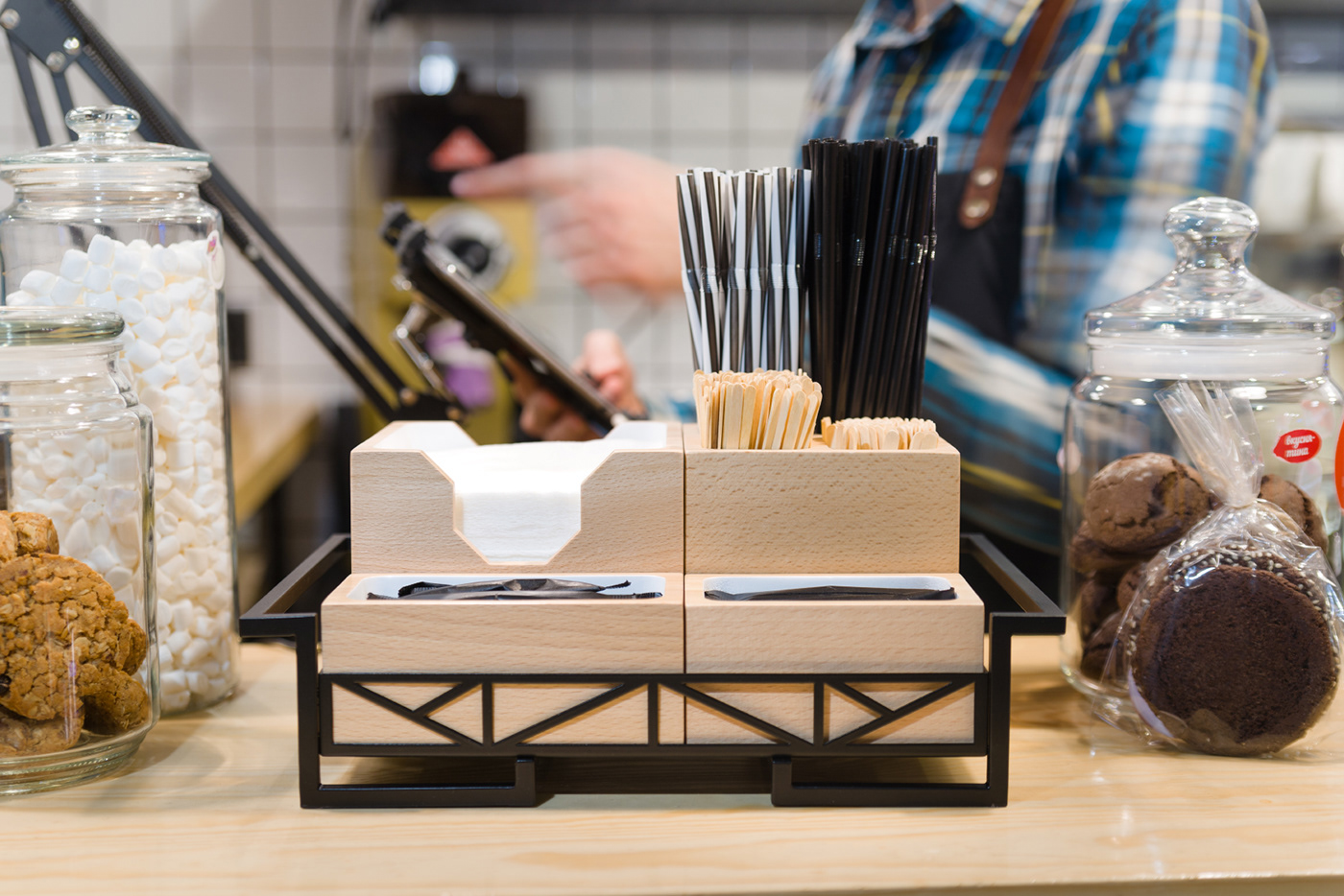 Coffee rack，storage box，Central European style，