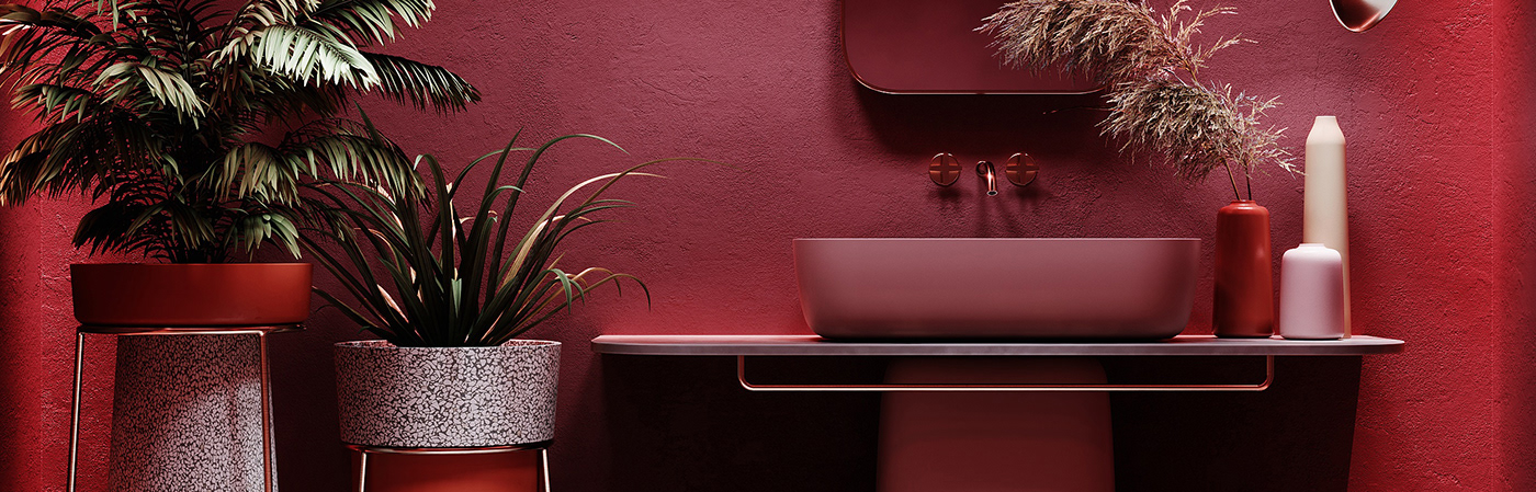 Interior design，gules，Shower Room，