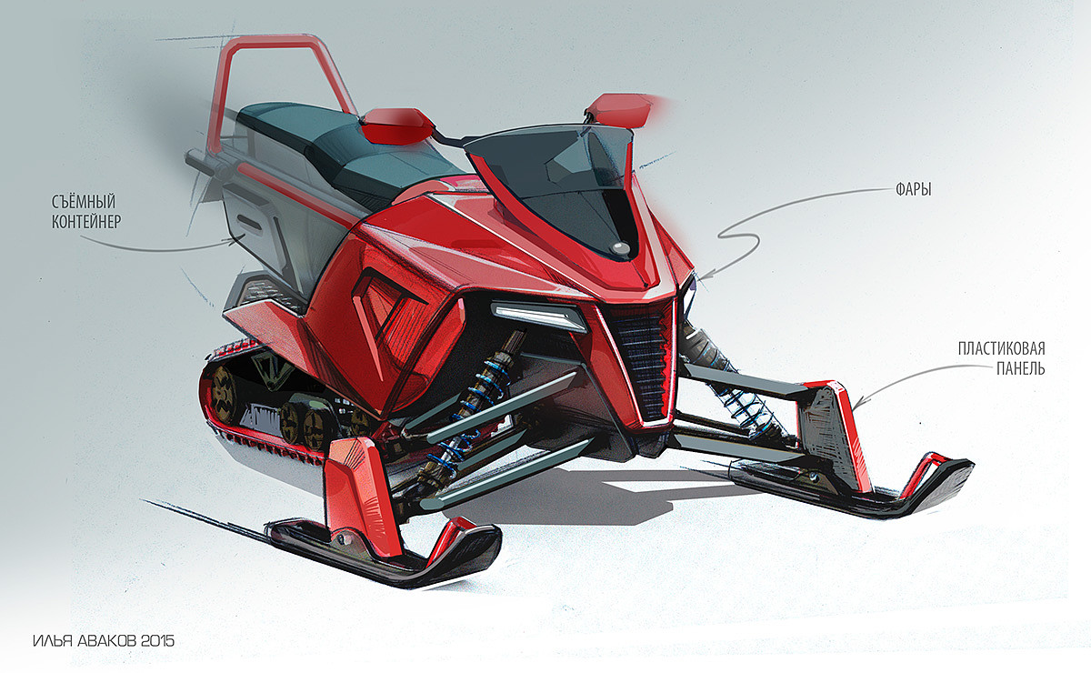 ST，Snowmobile，concept，traffic，gules，Ilya Avakov，