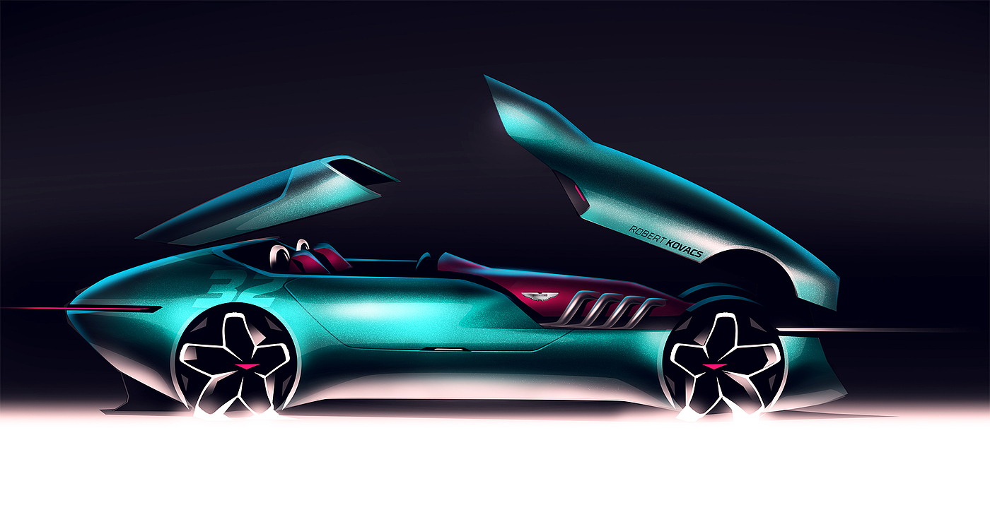 Aston Martin，PS tutorial，Automobile renderings，