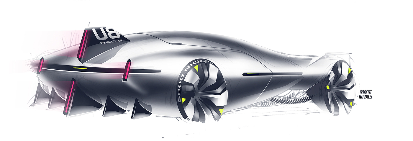 Race Car，PS tutorial，Automobile renderings，