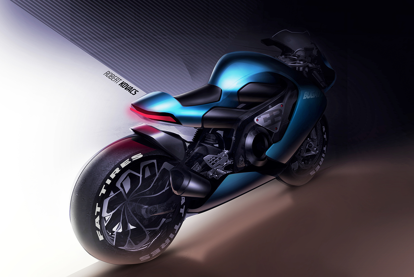 Motorcycle renderings，Automobile renderings，PS tutorial，