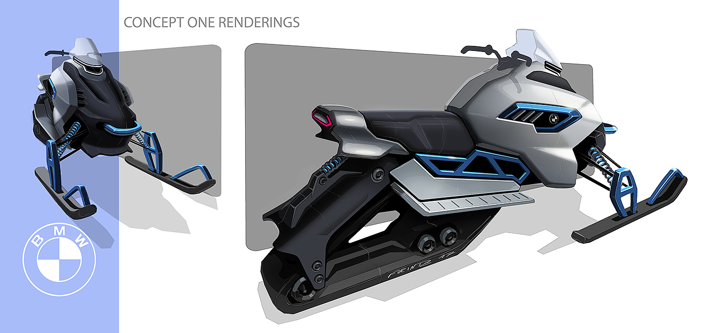 conceptual design，bmw，Snowmobile，