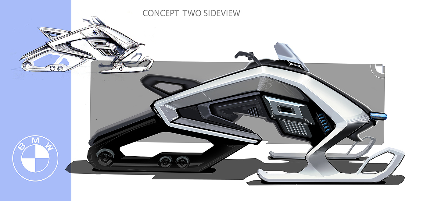 conceptual design，bmw，Snowmobile，