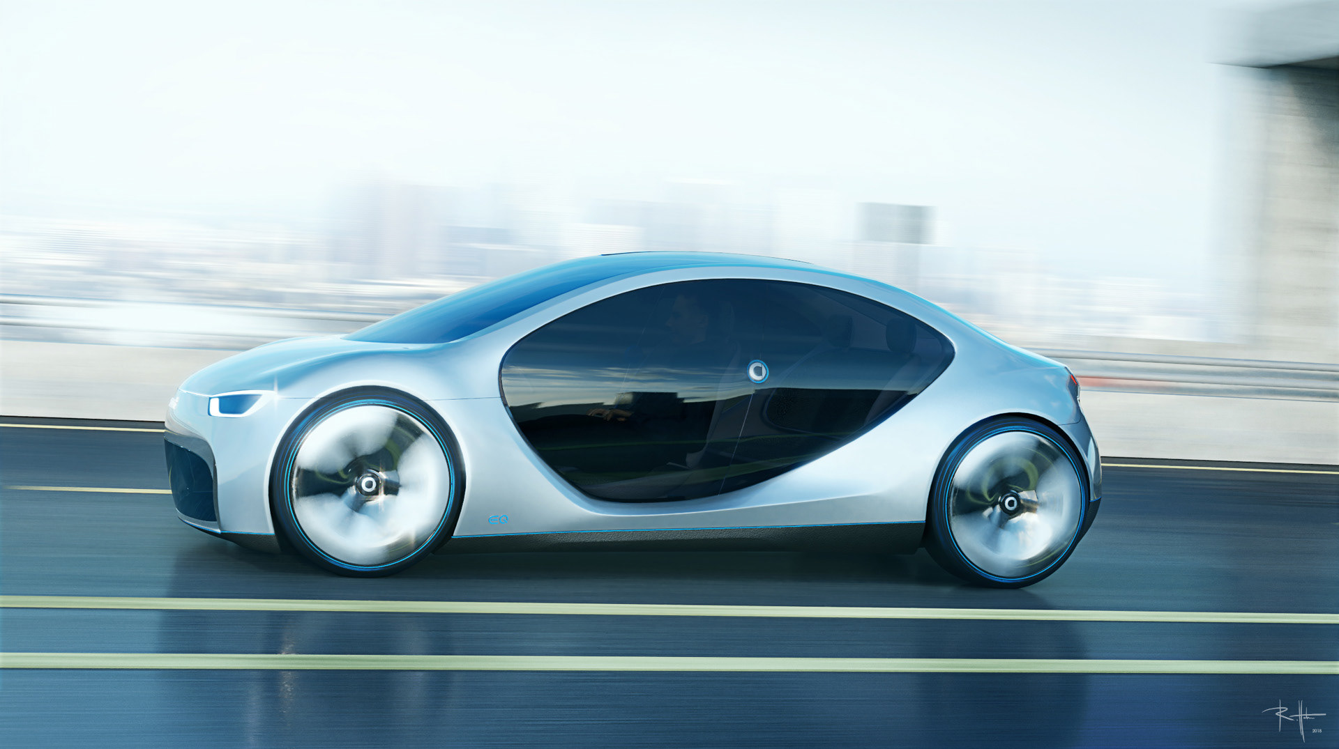 vehicle，Electric car，Smart EQ4，Benz，