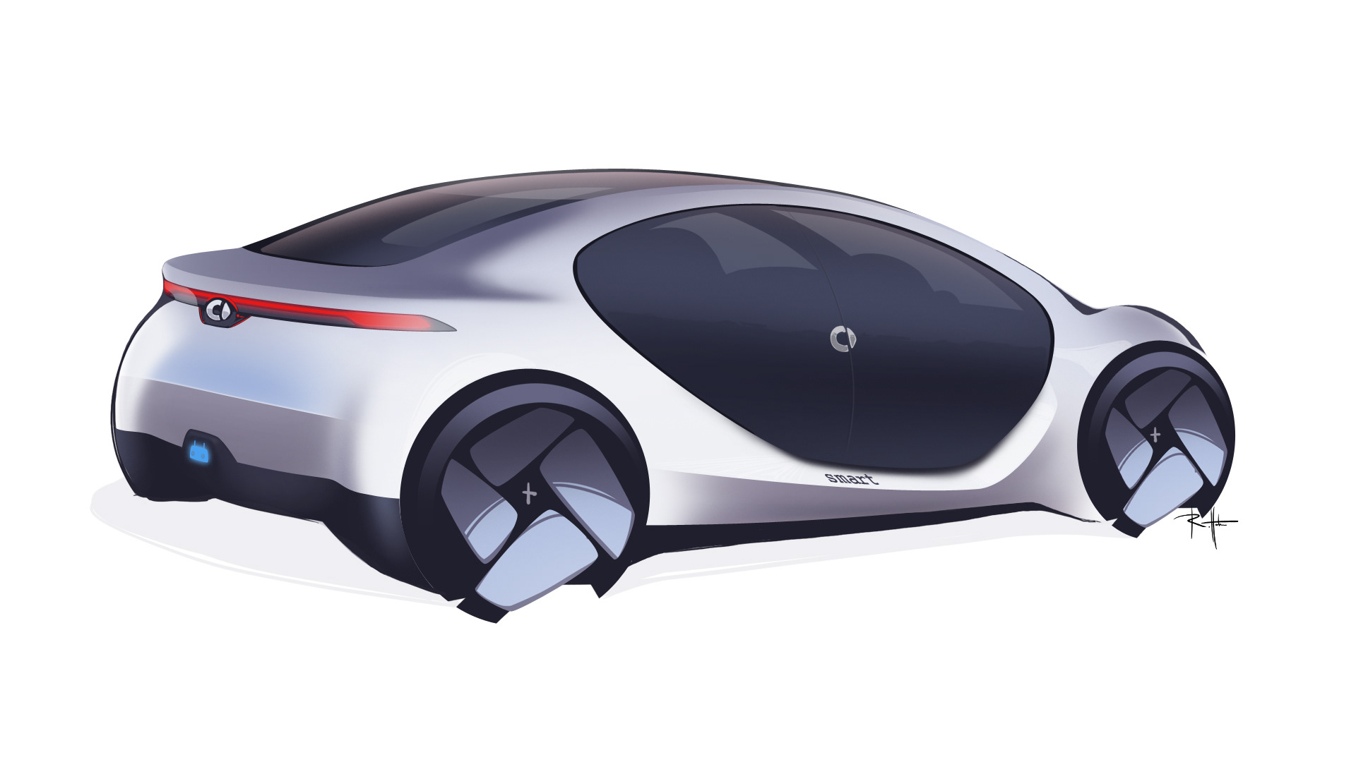 vehicle，Electric car，Smart EQ4，Benz，