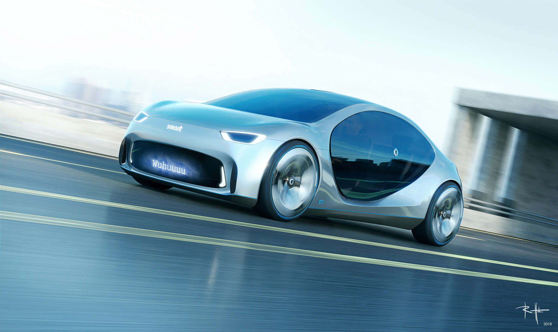 vehicle，Electric car，Smart EQ4，Benz，