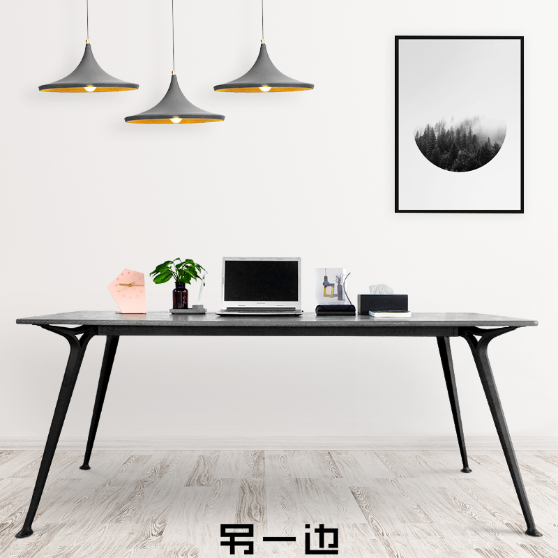 Simple long table，Modern dining table，desk，Cement desktop，New Chinese family dining table，desk，