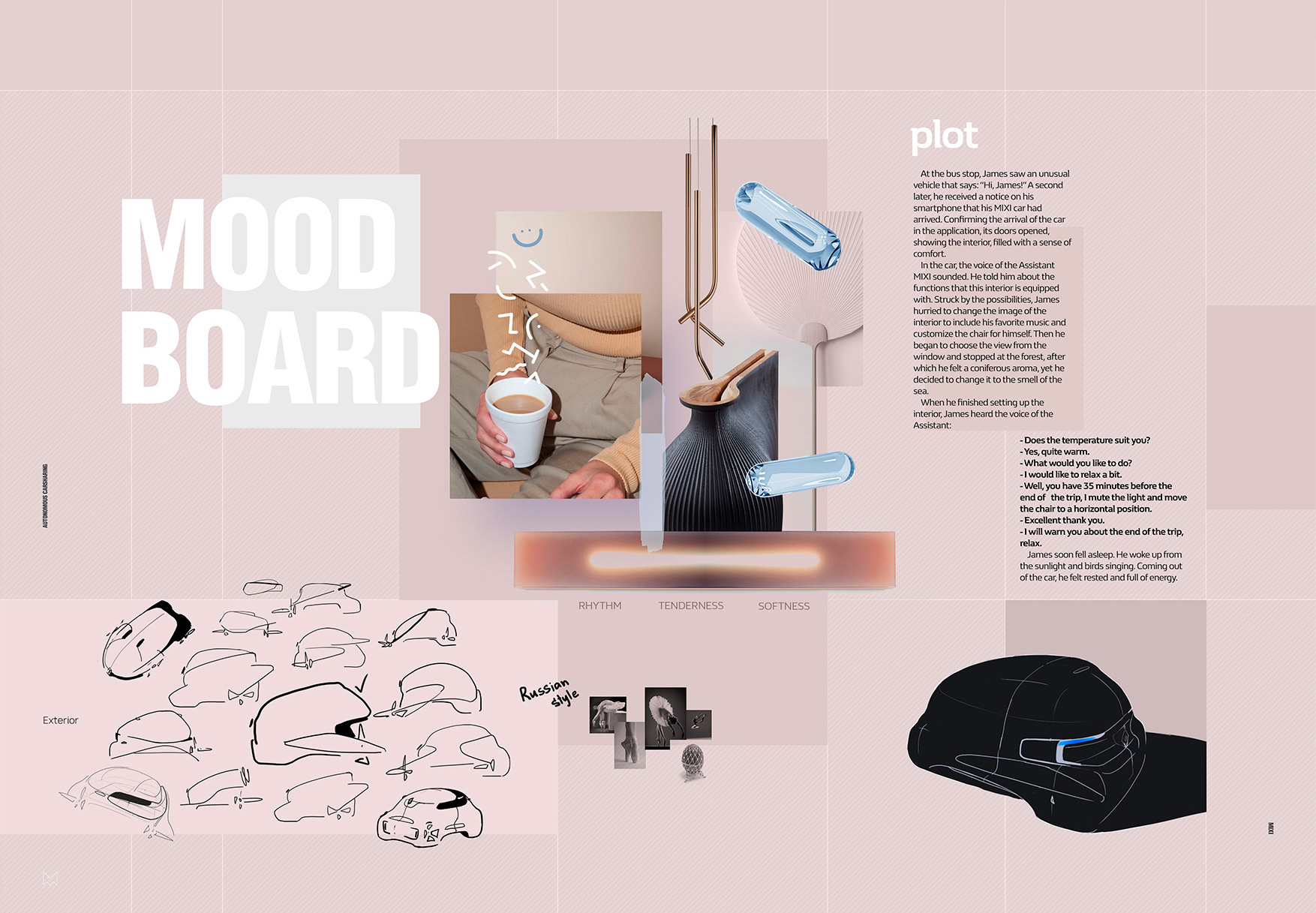 MIXI，concept，Automotive interior，Pink，