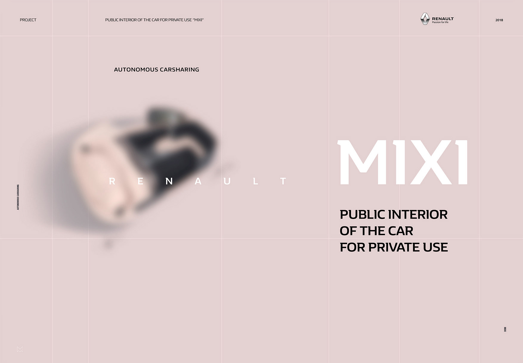 MIXI，concept，Automotive interior，Pink，