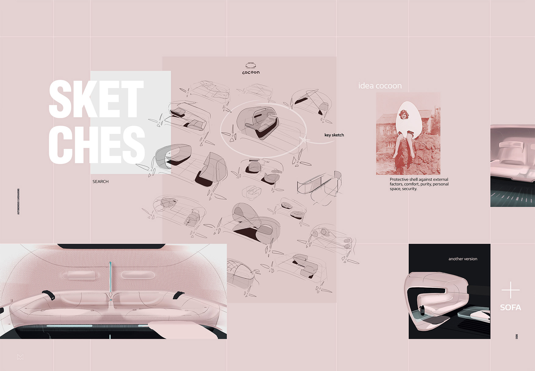 MIXI，concept，Automotive interior，Pink，