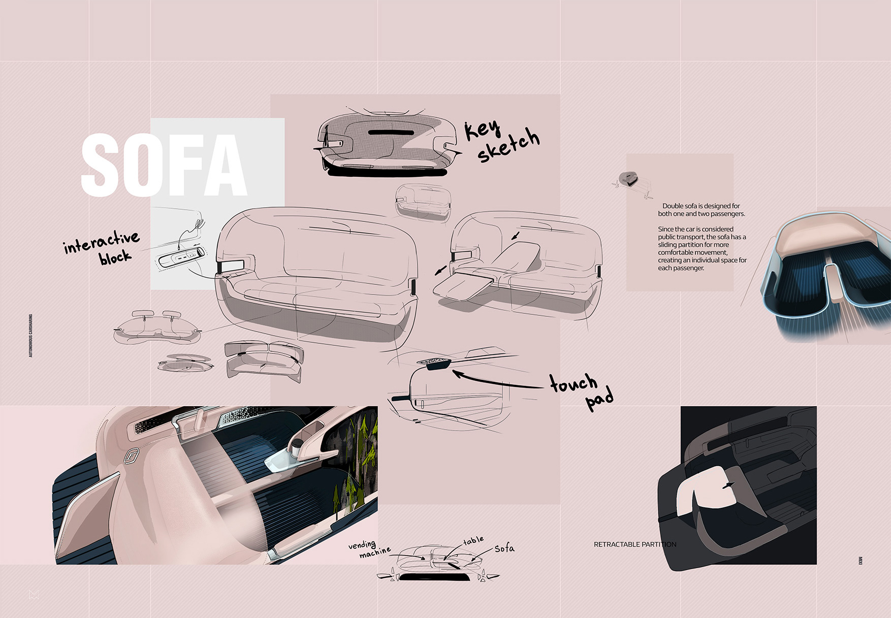MIXI，concept，Automotive interior，Pink，