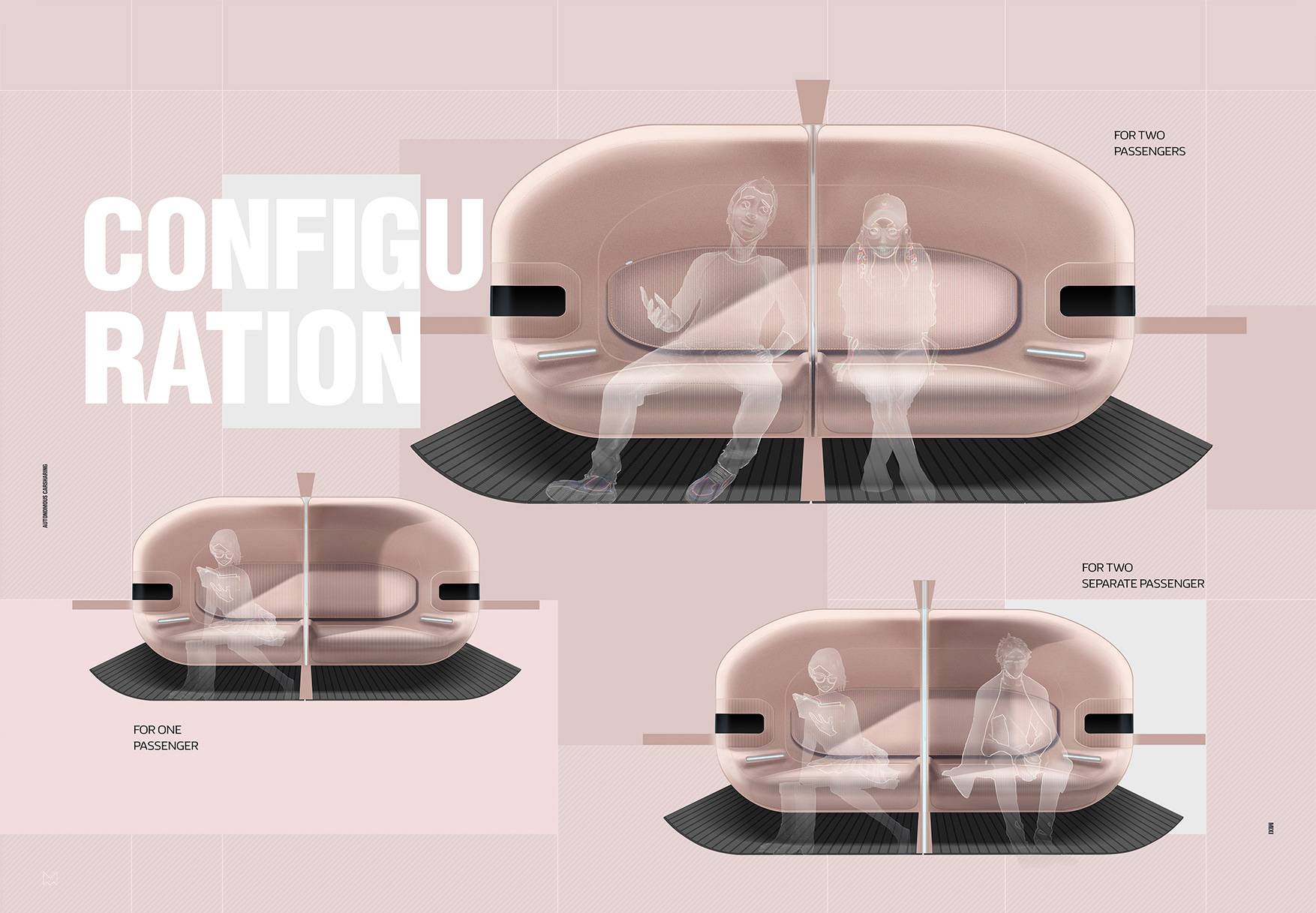 MIXI，concept，Automotive interior，Pink，