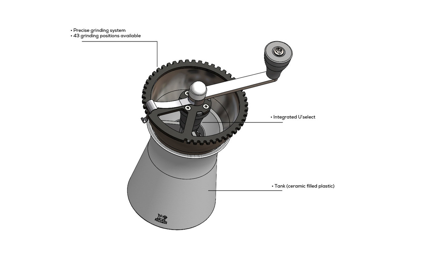 Kronos，grind，Coffee machine，Metal，Hand cranking，