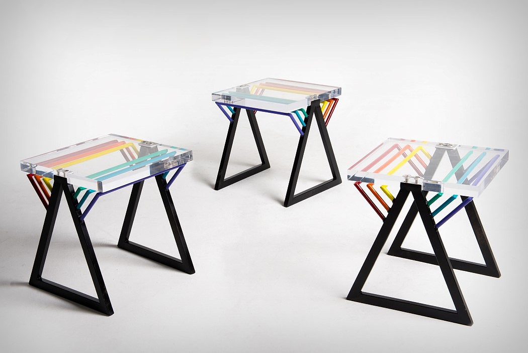 stool，Acrylic acid，stainless steel，furniture design ，