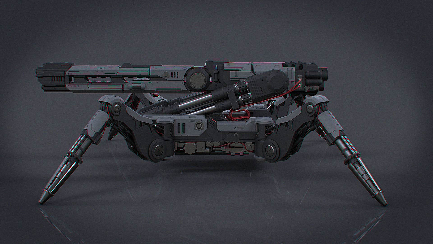 Scene design，Reptile UAV，Mechanics，Render，modeling，