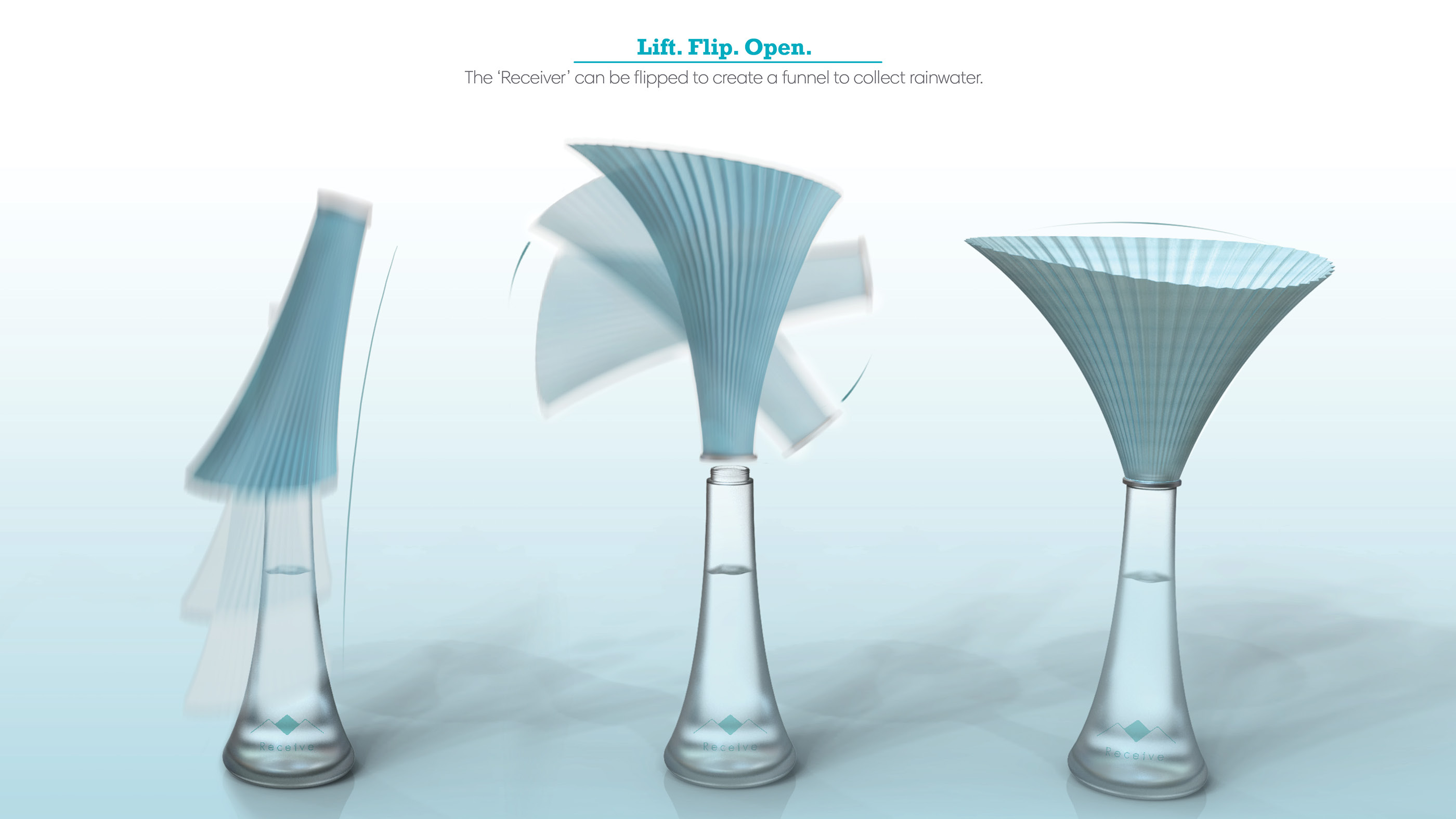 Rain collector，esthetics，function，blue，