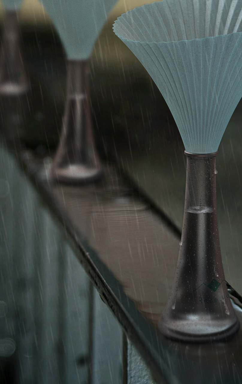 Rain collector，esthetics，function，blue，