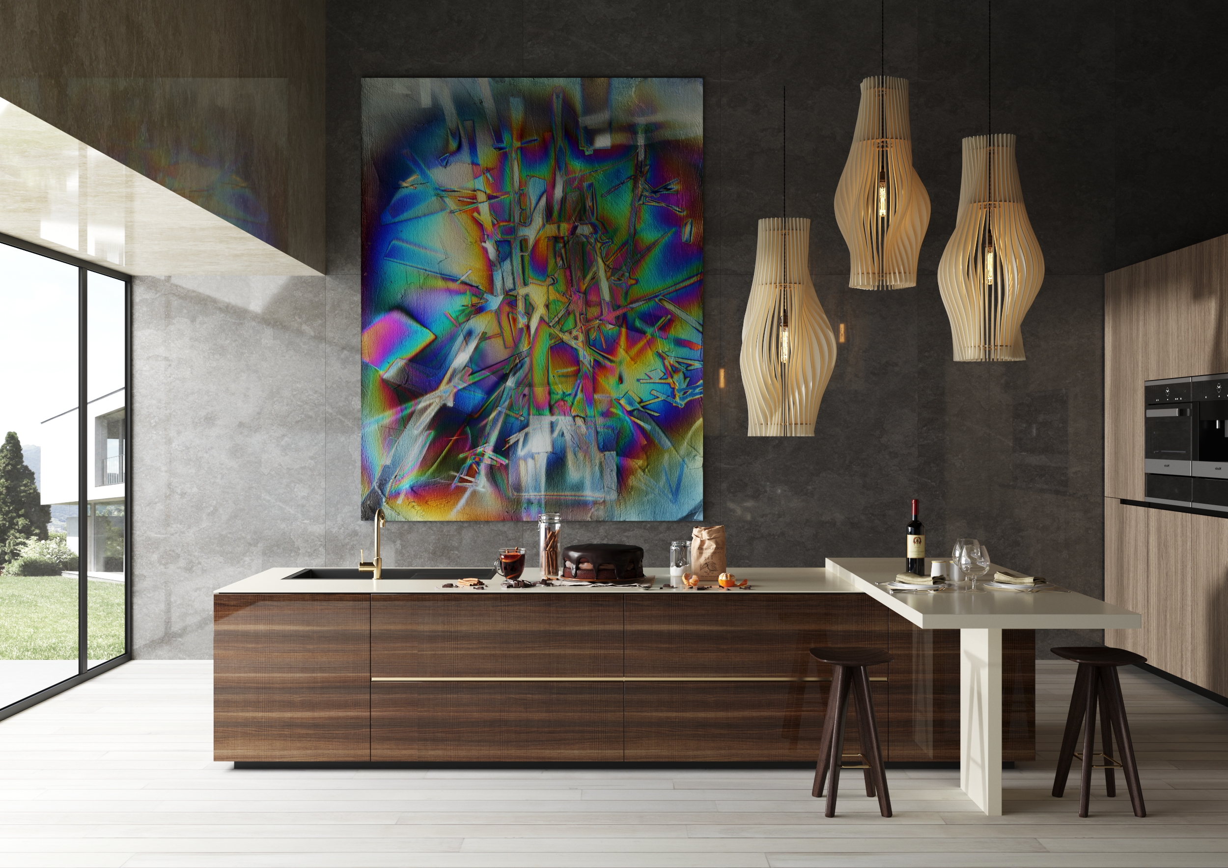 a chandelier，curve，Home Furnishing，