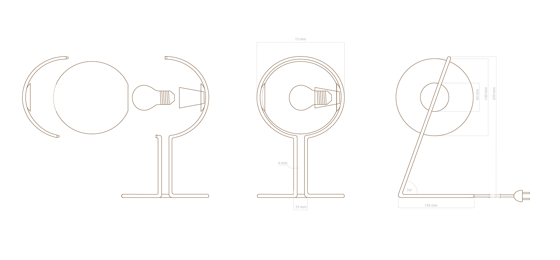 glo一款简约的设计台灯适用于任何室内