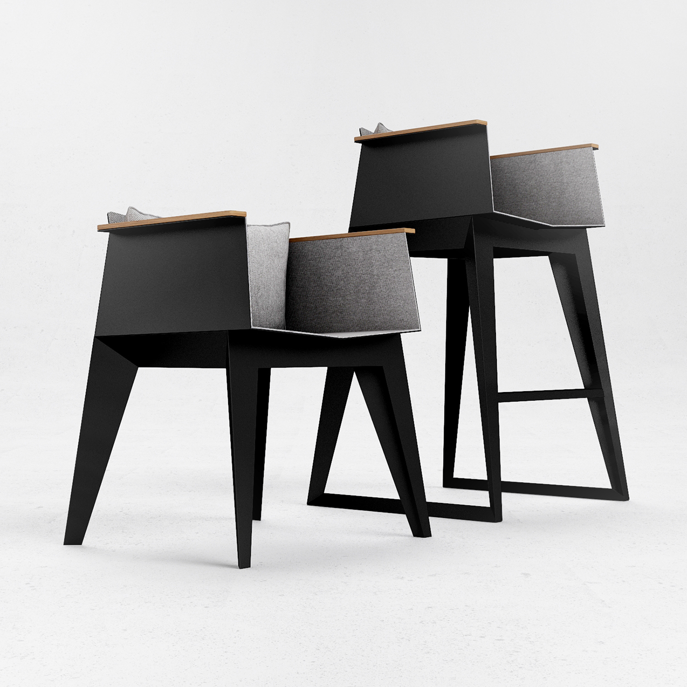 Home Furnishing，stool，chair，black，