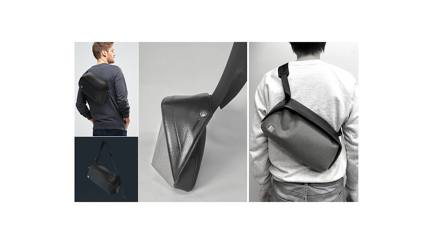 Inclined shoulder bag，this_waisttbag，Stereo clipping，