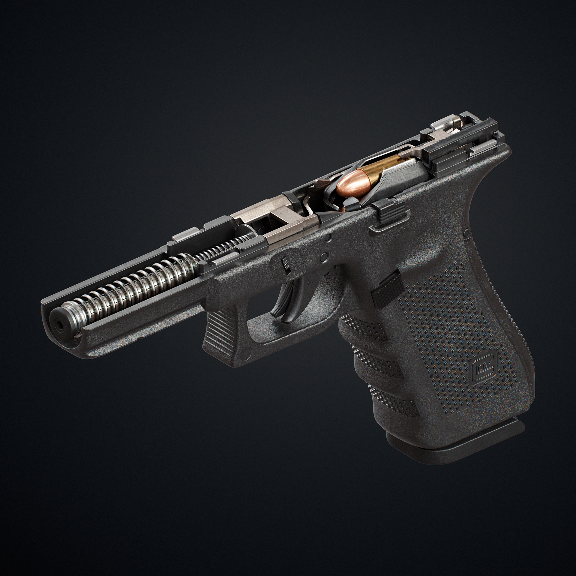 firearms，Glock 17 Jan 4，Pistol design，concept，