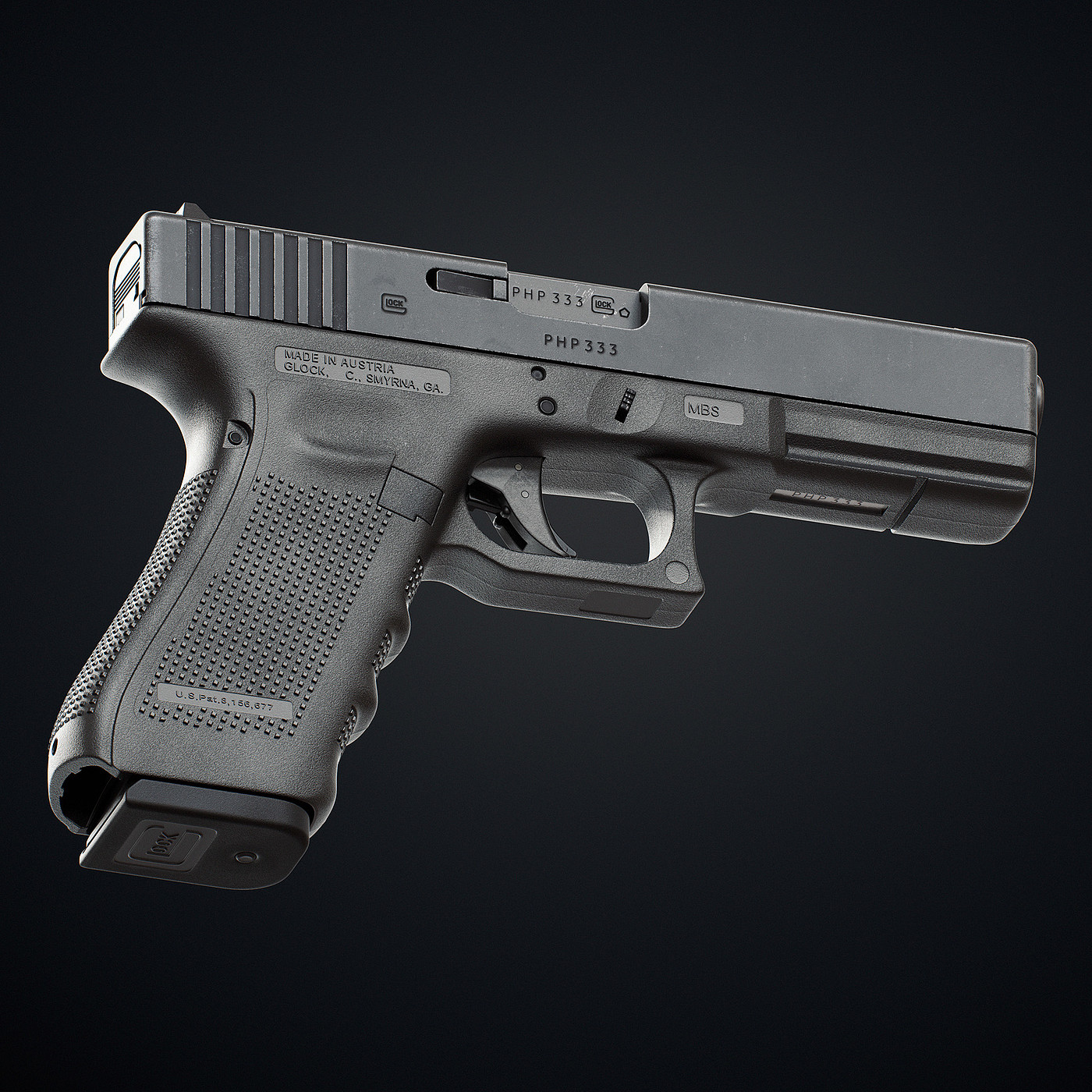 firearms，Glock 17 Jan 4，Pistol design，concept，