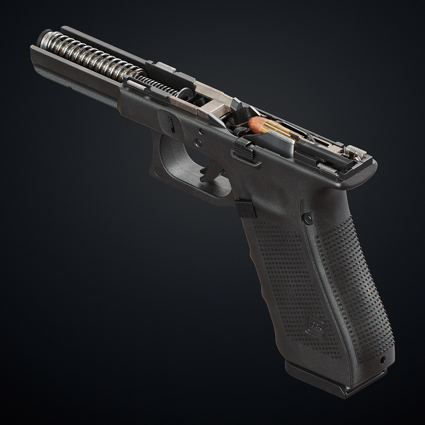 枪支，Glock 17 Gen 4，手枪设计，概念，